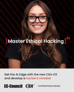 Certified Ethical Hacker (Ceh V13) Training Program Highlighting Ai-Driven Cybersecurity Techniques, Threat Detection, And Response. The Image Shows A Professional Analyzing Cybersecurity Data On Multiple Screens, Symbolizing Advanced Cybersecurity Skills And Ethical Hacking Strategies